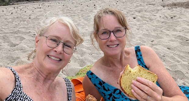 Broodje eten bij de Zeekoelen.